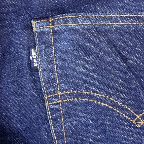 Levi's Made & Crafted Mens 501 Original Selvedge Jeans Big E Dark Wash 28x 34 - Picture 10 of 16